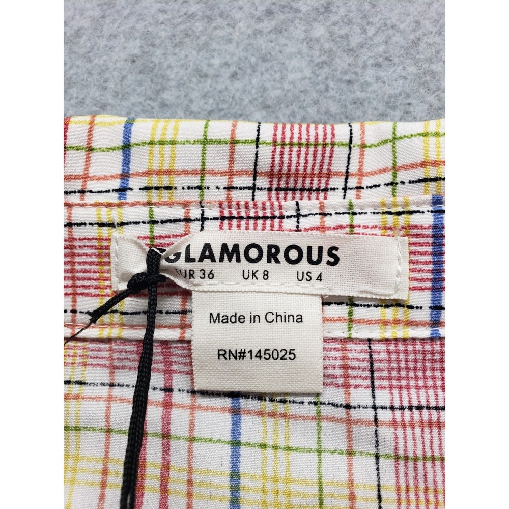 Glamorous Women Shirt Dresses 4 Multicolor Striped Button Front Collared Casual - Picture 9 of 15
